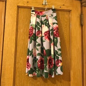 ASOS Floral Midi Skirt
